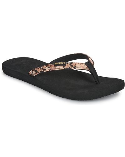 Rip Curl Flip Flops / Sandals (shoes) Freedom Bloom Open Toe - Black