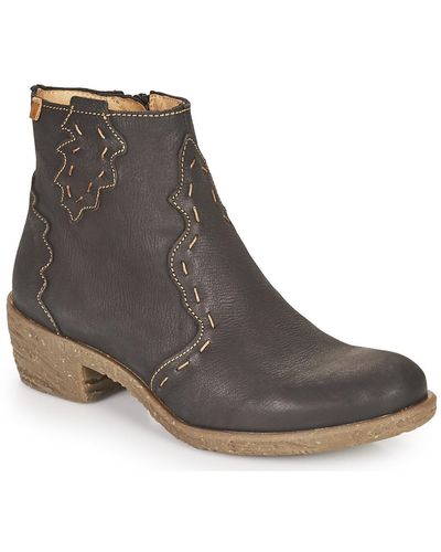 El Naturalista Quera Low Ankle Boots - Brown
