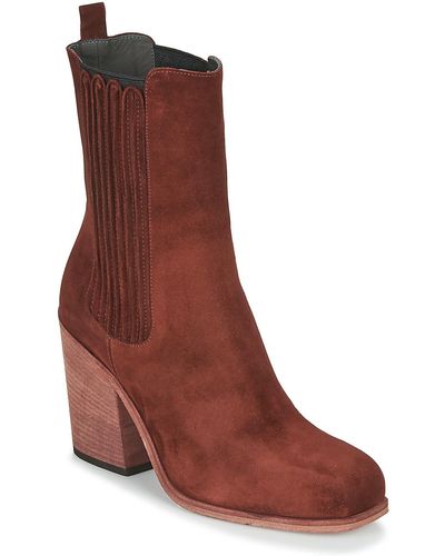 FRU.IT Chelin Women's Low Ankle Boots In Red - Brown