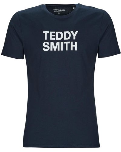 Teddy Smith T Shirt Ticlass Basic Mc - Blue