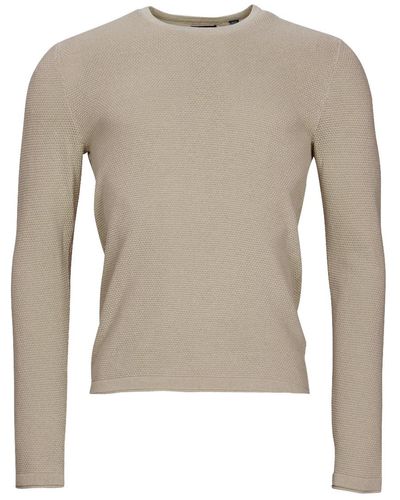 Only & Sons Onspanter Life 12 Struc Crew Knit Jumper - Grey
