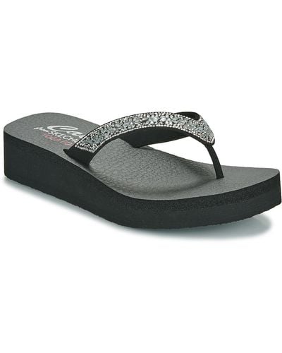 Skechers Flip Flops / Sandals (shoes) Vinyasa - Wild Daisies - Black