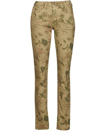 Cream Trousers Lotte Printed - Green