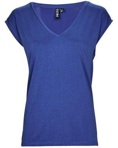 Pieces Tops / Sleeveless T-shirts Pckamala Tee - Blue