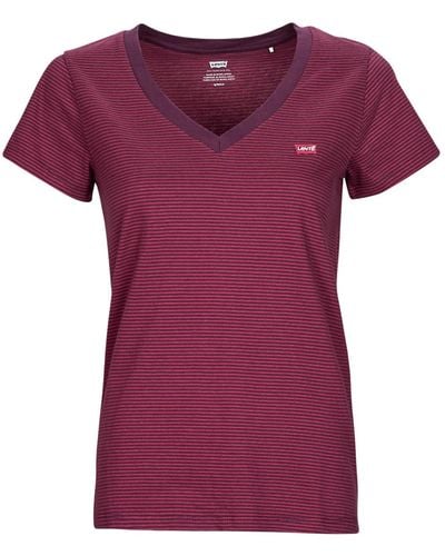 Levi's T Shirt Perfect Vneck - Purple