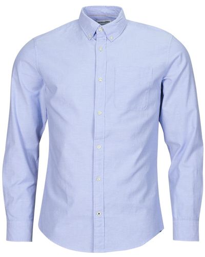 Jack & Jones Long Sleeved Shirt Jjeoxford Shirt Ls - Blue