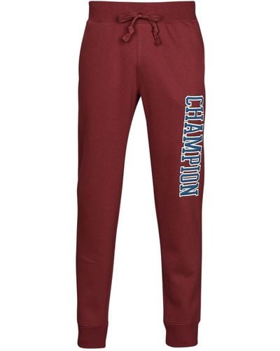 Champion Heavy Cotton Poly Fleece Tracksuit Bottoms - Red