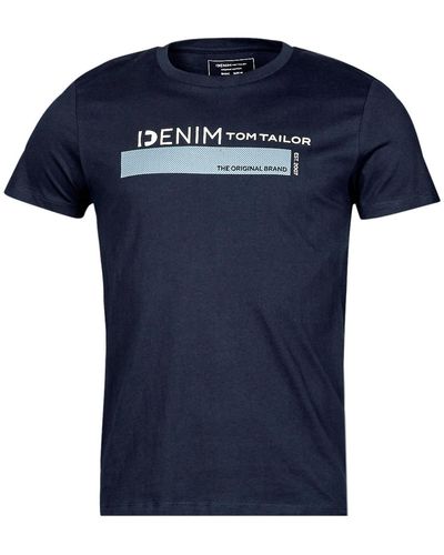 Tom Tailor Printed T-shirt T Shirt - Blue