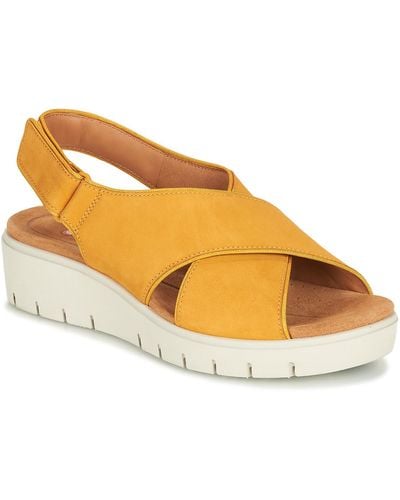Clarks Un Karely Sun Sandals - Yellow
