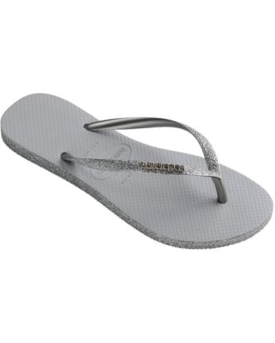 Havaianas Flip Flops / Sandals (shoes) Slim Sparkle Ii - Grey