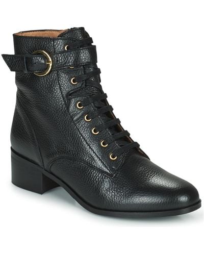 Minelli Camila Low Ankle Boots - Black
