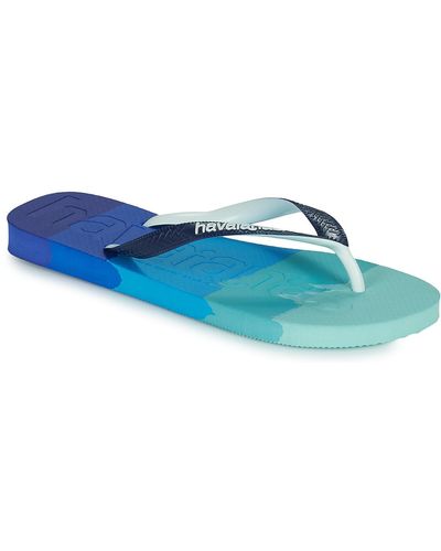 Havaianas Top Logomania Multicolour Flip Flops / Sandals (shoes) - Blue