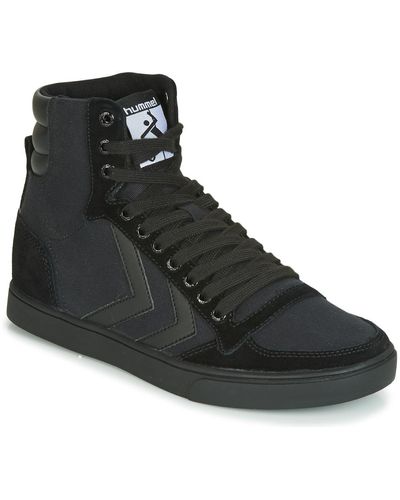 Hummel Ten Star Tonal High Women's Shoes (high-top Trainers) In Black
