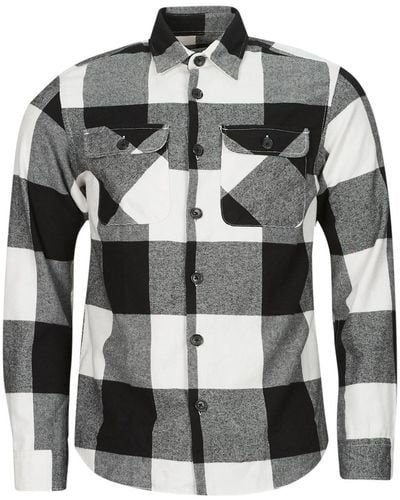 Jack & Jones Long Sleeved Shirt Jjedarren Buffalo Overshirt Ls - Grey