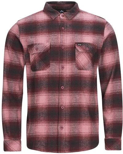 Rip Curl Long Sleeved Shirt Count Flannel Shirt - Red