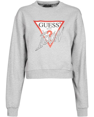 Guess Icon Fleece Sweatshirt - Grey