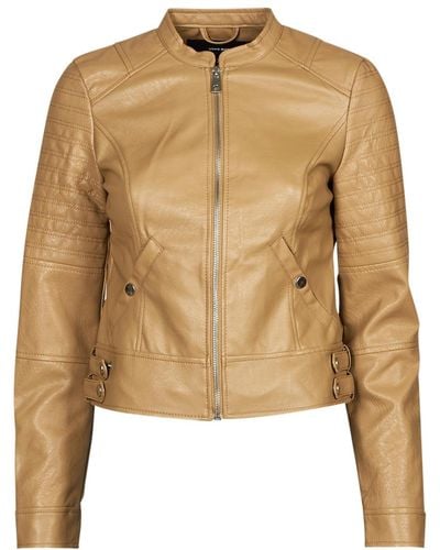 Vero Moda Vmlove Leather Jacket - Natural