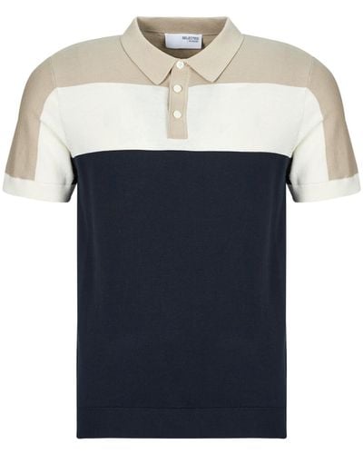 SELECTED Polo Shirt Slhmattis - Blue