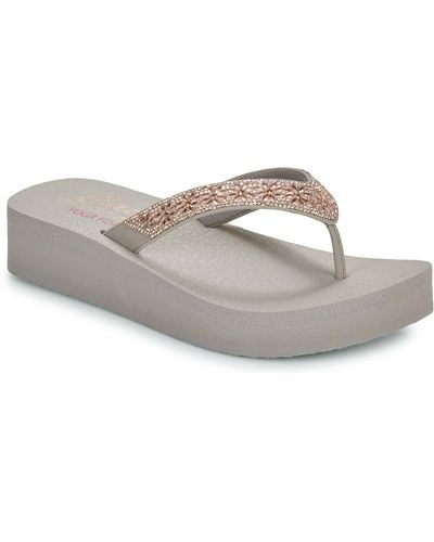 Skechers Flip Flops / Sandals (shoes) Vinyasa - Wild Daisies - Grey