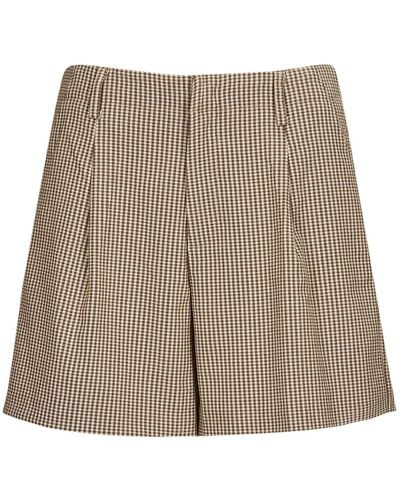ONLY Shorts Onlmolly Hw Check Shorts Tlr - Brown