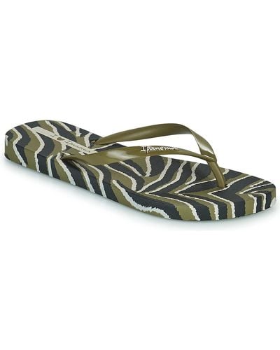 Ipanema Animal Print Fem Flip Flops / Sandals (shoes) - Green