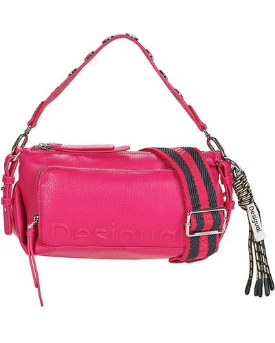 Desigual Shoulder Bag Half Logo Urus - Pink