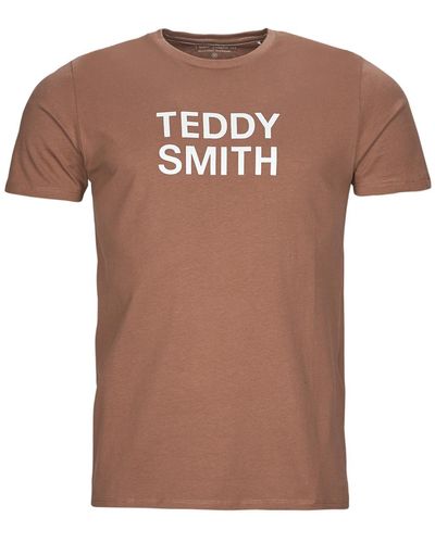 Teddy Smith T Shirt Ticlass Basic Mc - Brown
