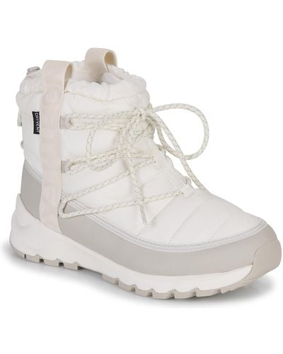 The North Face W Thermoball Lace Up Wp Snow Boots - White