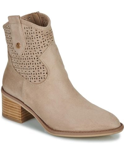 Xti Low Ankle Boots 142259 - Natural