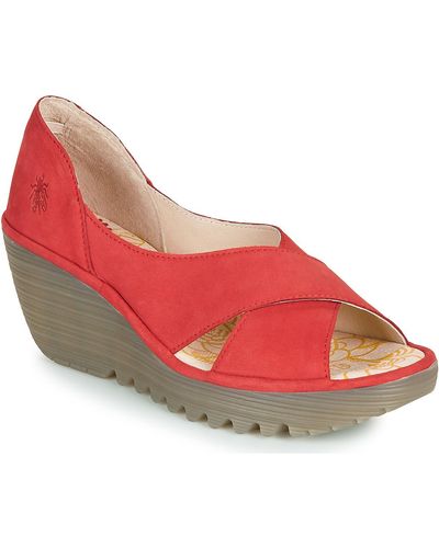 Fly London Yoma Sandals - Red