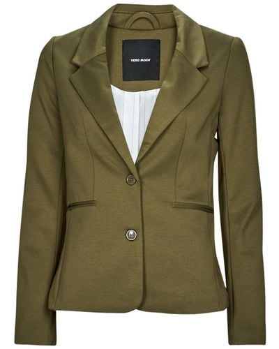 Vero Moda Jacket Vmlucca Ls Slim Jersey Blazer Noos - Green