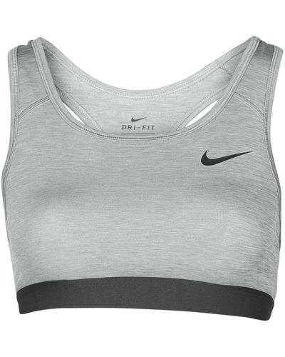 Nike Swoosh Medium-support Non-padded Sports Bra - Grey