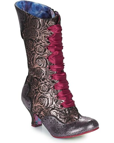 Irregular Choice Chimney Smoke Low Ankle Boots - Red