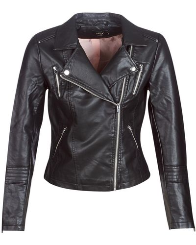 Only black top leather jacket