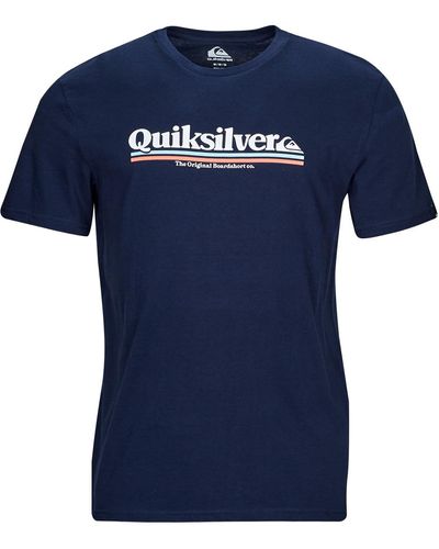 Quiksilver T Shirt Between The Lines Ss - Blue