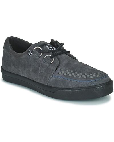 T.U.K. Trainer Creeper Charcoal Suede Shoes (trainers) - Grey