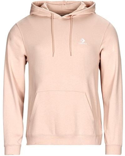 Converse Sweatshirt Go-to Embroidered Star Chevron Pullover Hoodie - Pink