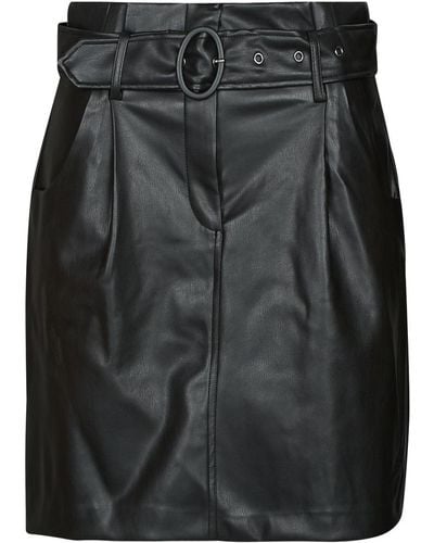 Vila Skirt Vichoosy Hw Coated Skirt - Black