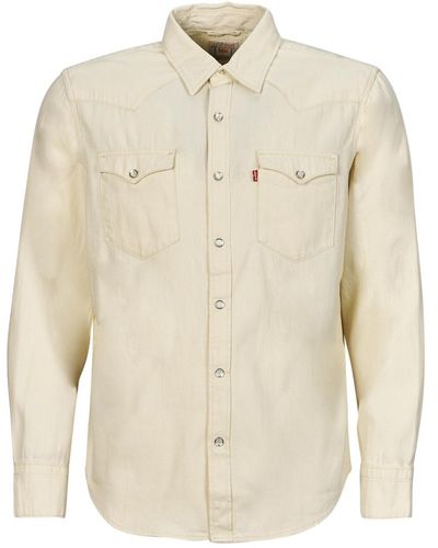 Levi's Long Sleeved Shirt Barstow Western Standard Lightweight - Natural