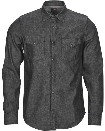 Lee Jeans Long Sved Shirt Regular Western Shirt - Grey