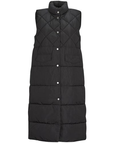 ONLY Duffel Coats Onlstacy Quilted Long Waistcoat Otw - Black