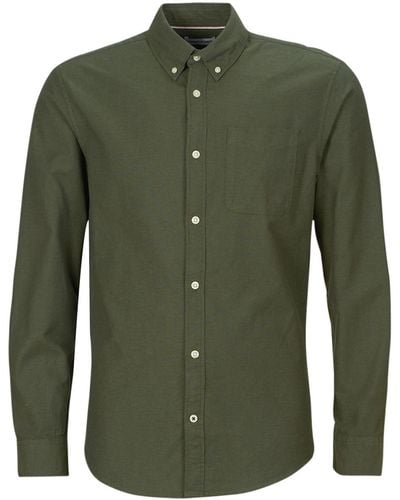 Jack & Jones Long Sleeved Shirt Jjeoxford Shirt Ls - Green