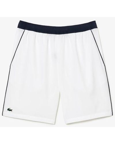 White Lacoste Shorts for Men | Lyst