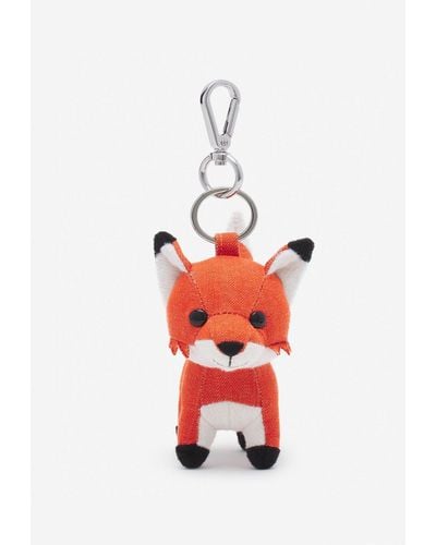 Maison Kitsuné Orange & White Medium Fox Keychain | Lyst
