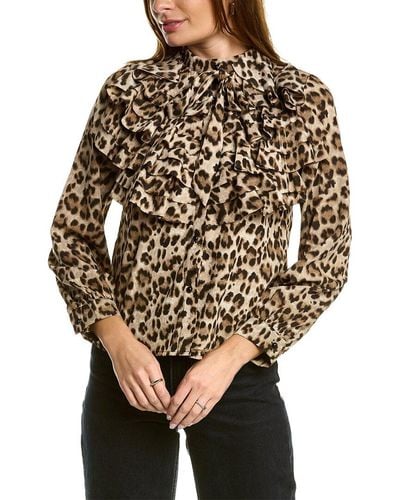 Gracia Leopard Top - Brown