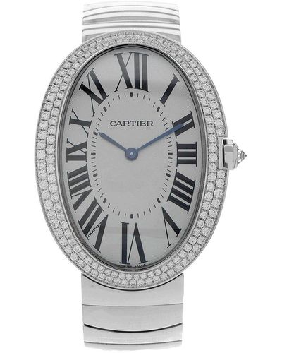 Cartier Baignoire Diamond Watch Circa 2010S (Authentic Pre-Owned) - Grey