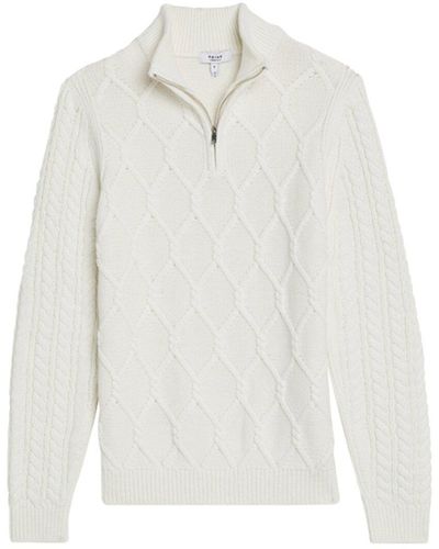 Reiss Turtleneck Cashmere-Blend Sweater - White