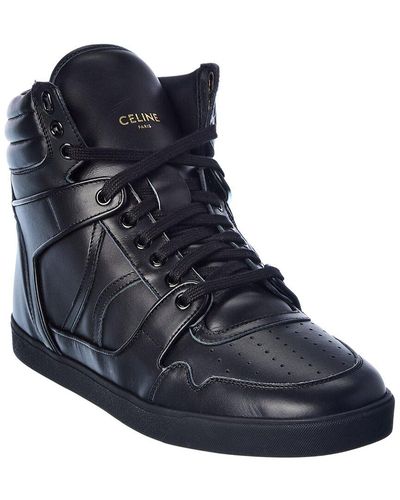 Celine Mid Leather Sneaker - Black