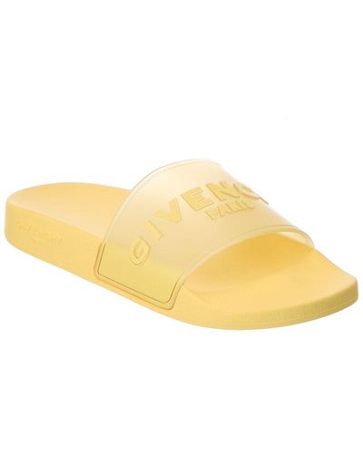 Givenchy Logo Rubber Slide - Yellow