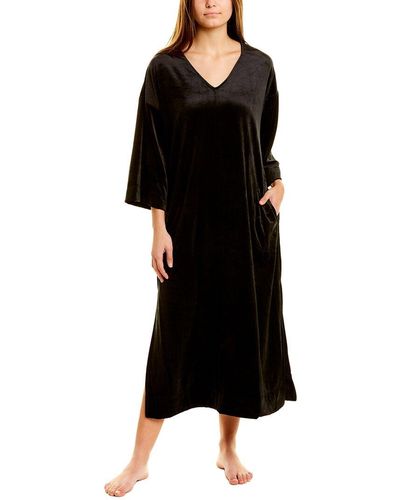 Donna Karan Sleepwear Luxe Layers Maxi Sleep Lounger - Black